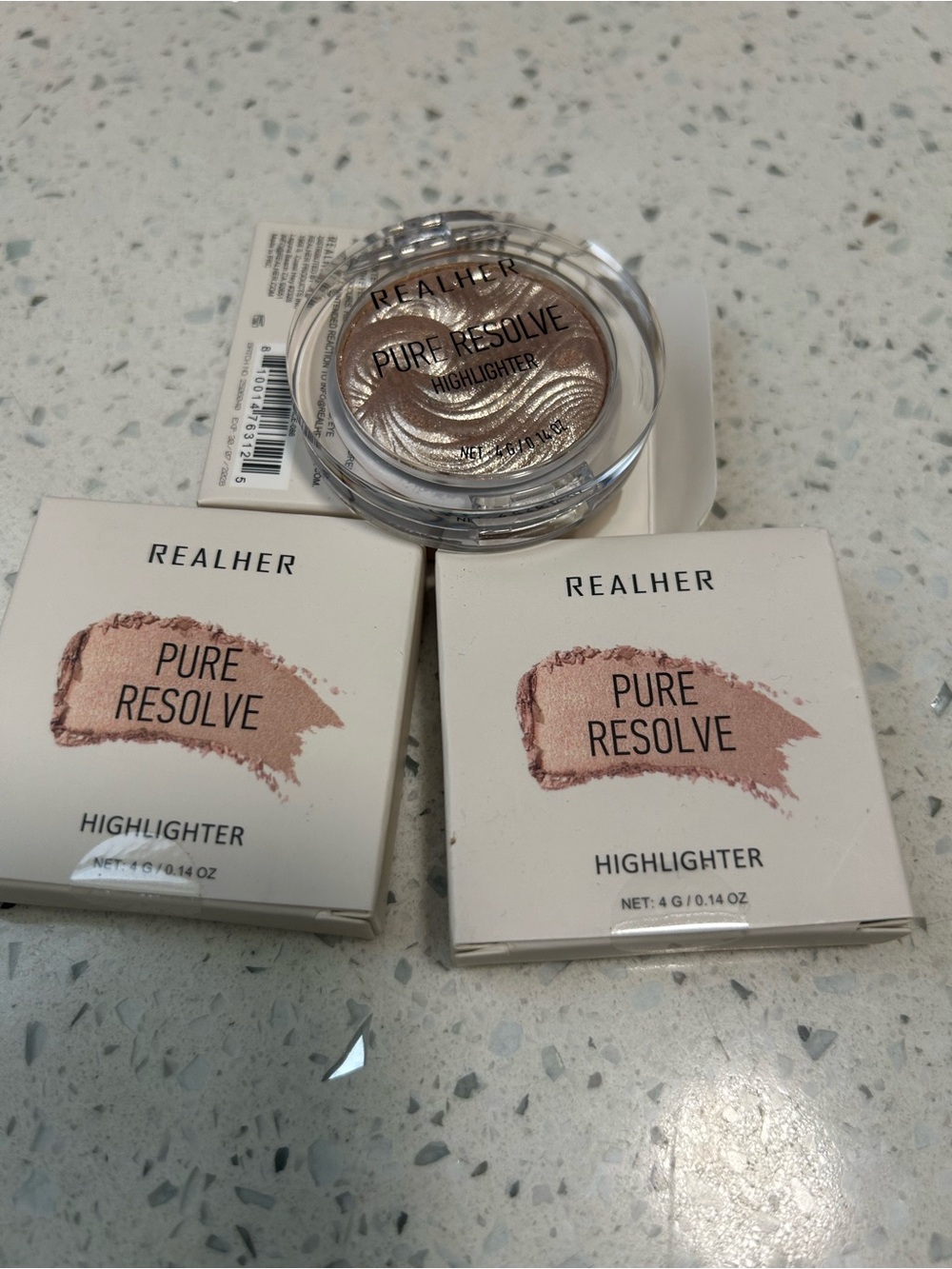 RealHer Pure Resolve Highlighter - Champagne Rose selling 3pcs for $10